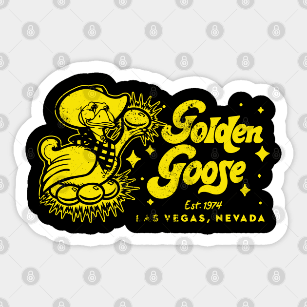 Retro Vintage Golden Goose Casino Las Vegas Sticker by StudioPM71